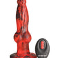 Creature Cocks Hell-Wolf Thrusting & Vibrating Silicone Dildo - Black/Red