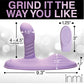 Inmi Thrust N' Grind Thrusting Vibrator | Silicone Grinder Small Vibrator | Purple Anal Vibrator | Best Vibrator for Women