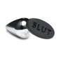 Master Series Butt Slut Metal & Silicone Butt Plug - Metal/Black