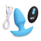 Bang! Rotating & Vibrating Tapered Butt Plug w/Remote - Blue