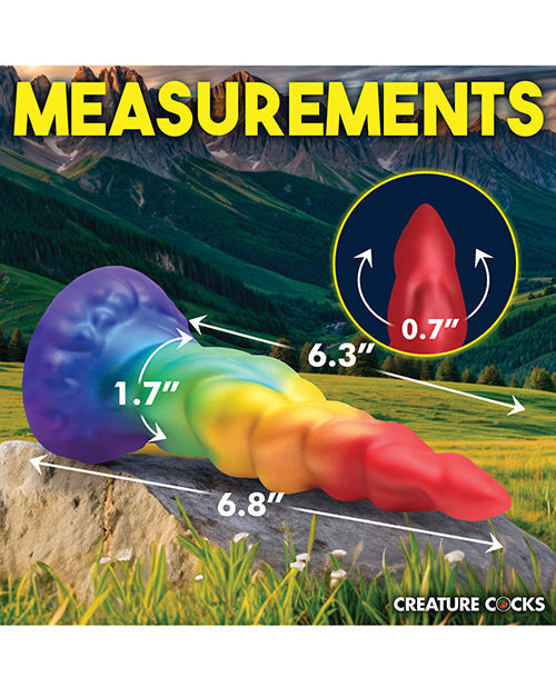 Creature Cocks Large Dildo | Unicorn Silicone Dildo | Rainbow Suction Cup Dildo