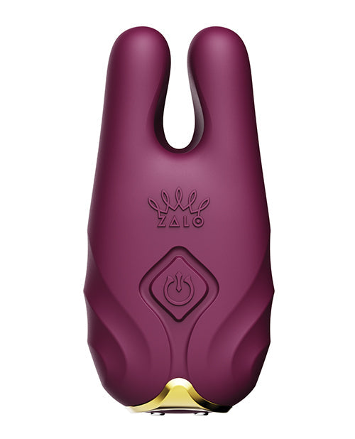 Zalo Nave Vibrating Nipple Clamps - Velvet Purple