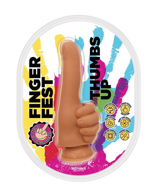 Finger Fest Thumbs Up Dildo - Tan