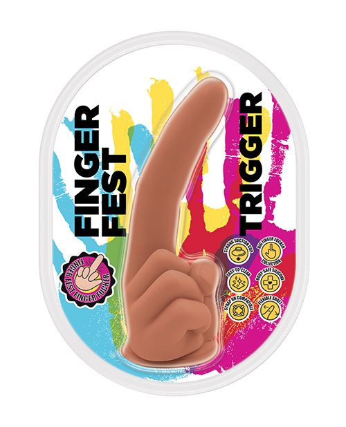 Finger Fest Trigger Dildo - Tan